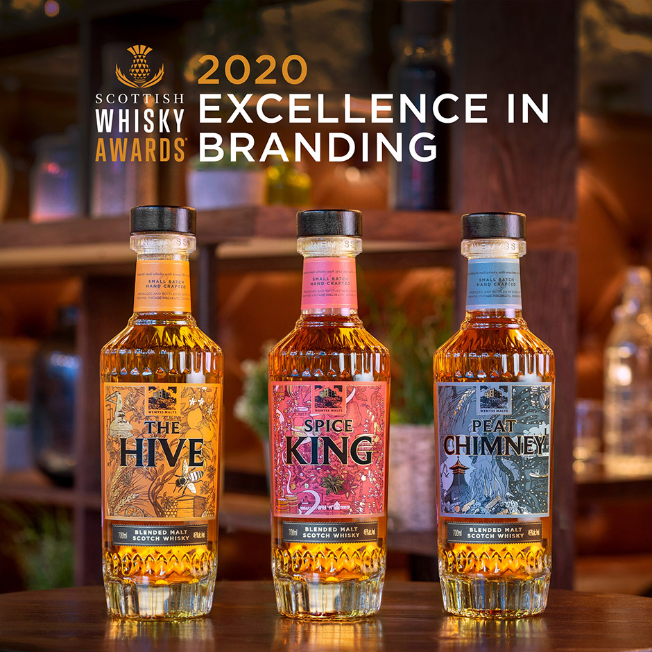 ‘Excellence in Branding 2020’ for Breeze Creative Client Wemyss Malts